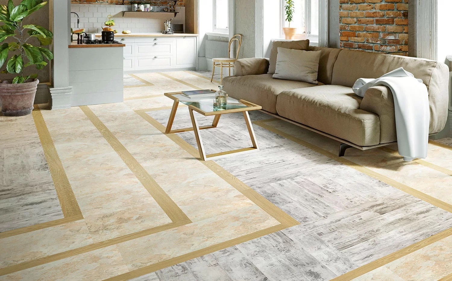 ПВХ плитка Tarkett Art Vinyl New Age Misty плитка 